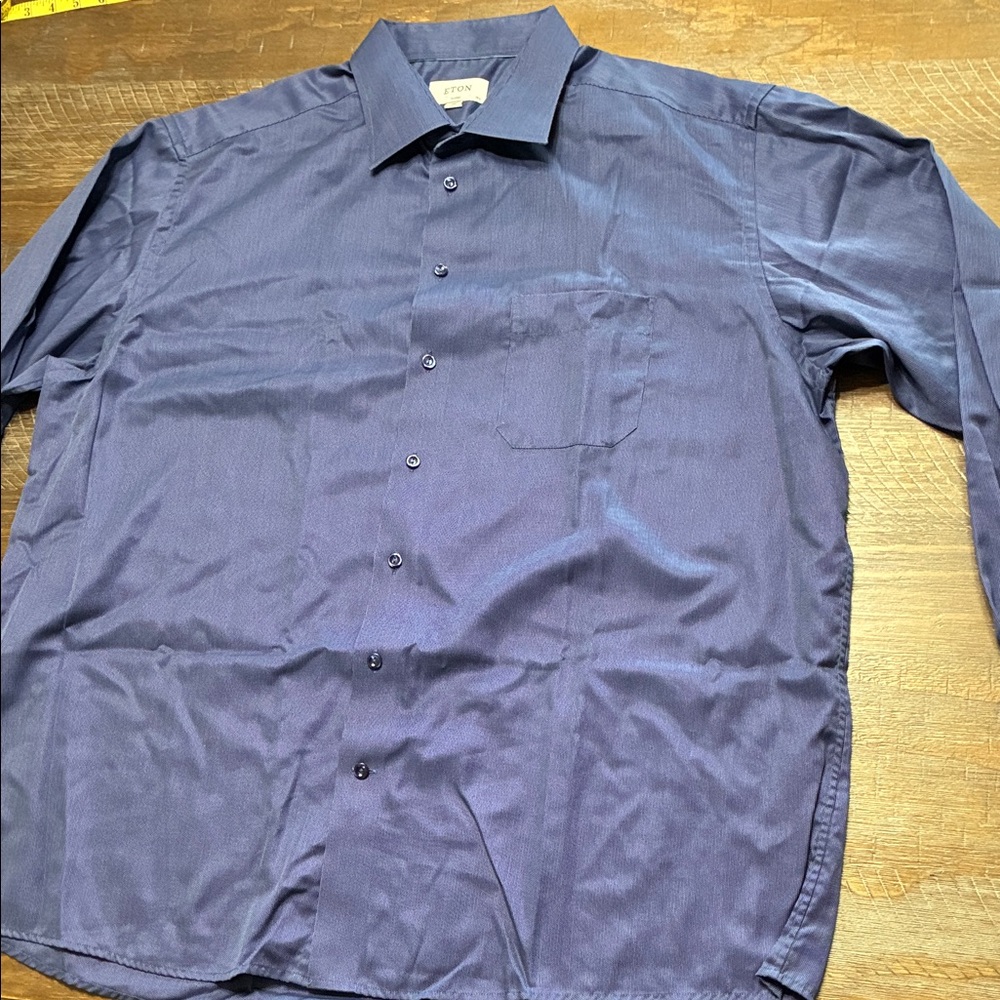 Eton Men's Dark Blue Dress Shirt